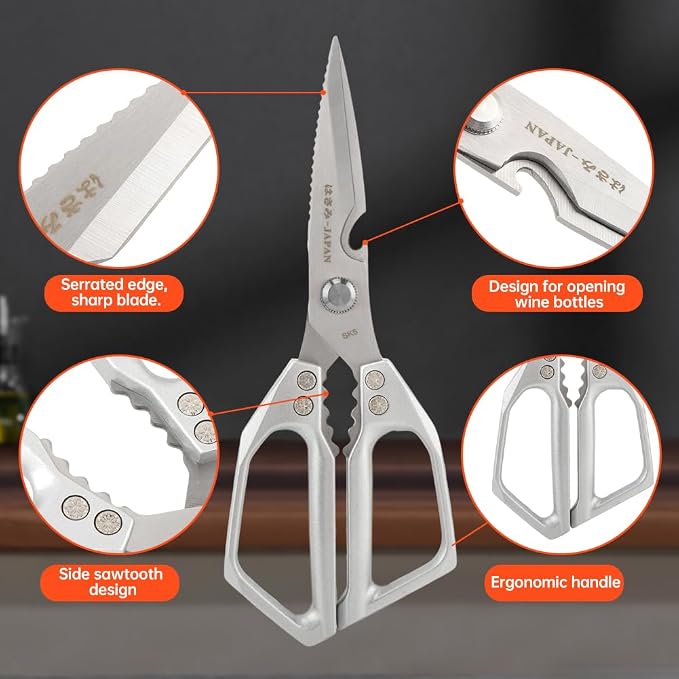 Kitchen Scissors Set Stainless Steel Kitchen Shear Heavy Duty Sharp Poultry - Image 3