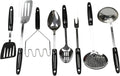 Chef Craft Basic Stainless Steel Kitchen Tool and Utensil Set, 8 Piece Set by ChefCraft