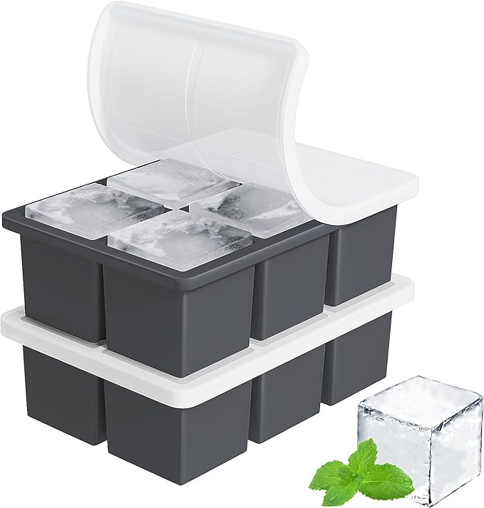 Large Ice Cube Tray for Whiskey: FDDBI Silicone Ice Cube Trays by FDDBI