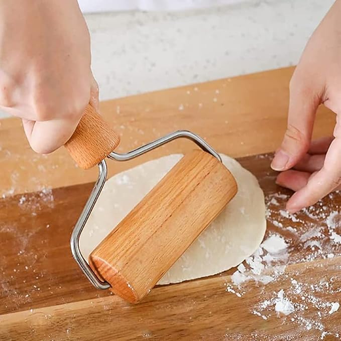 Watris Veiyi Small Rolling Pin, Wooden Dough Roller, Non-Stick Pizza Roller - Image 7