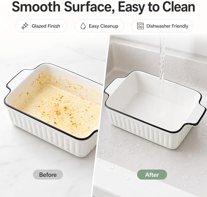 6 Pcs Ceramic Baking Dish, 12 Oz Small Casserole Dish - Image 4