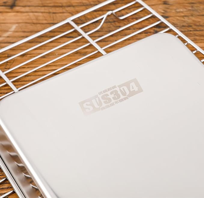 Little Serving Trays Stainless Steel 304 in Bulk Small Cookie Baking Sheet Pans - Image 4