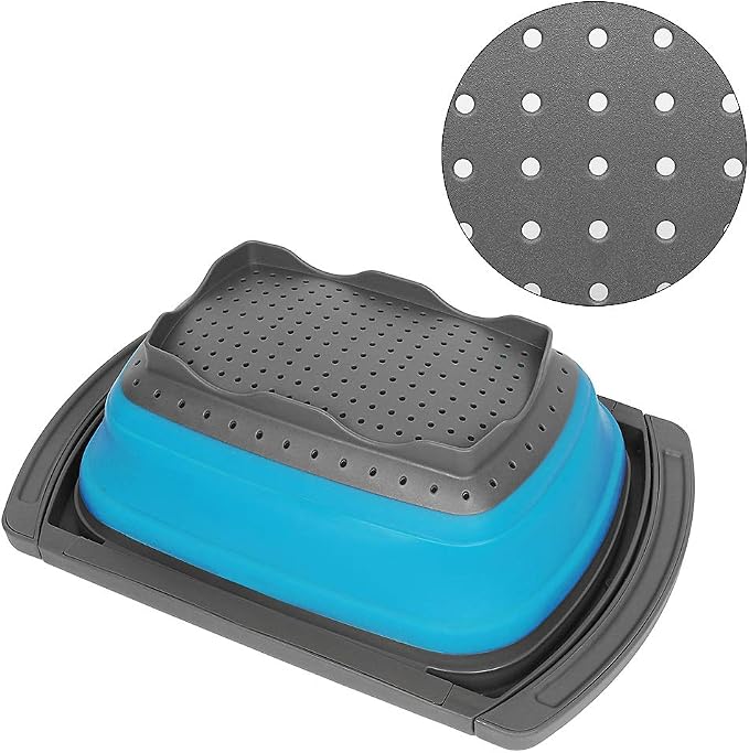 Qimh Colander Collapsible, Colander Strainer Over the Sink Food Colanders - Image 3