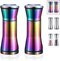 Rainbow Salt And Pepper Shakers, Kyraton Titanium Plating Stainless Steel Salt by Kyraton