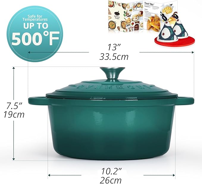 Overmont Enameled Cast Iron Dutch Oven - Image 5