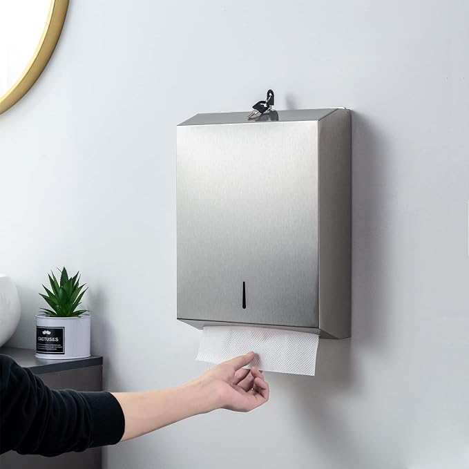 2 Packs Paper Towel Dispenser Wall Mount Commercial, Touchless Hand Towel - Image 6