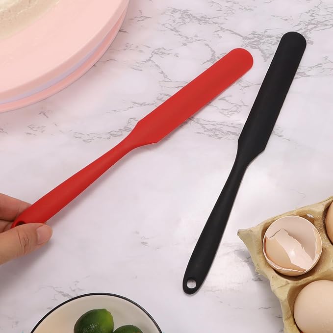 【3 Pack】Silicone Jar Spatula, Long Handle Jar Scraper Spurtle, Sourdough Spatula - Image 7
