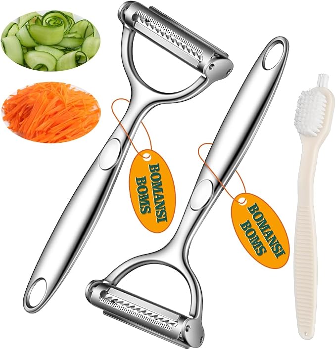 2 in 1 Ultra Sharp Julienne Peeler Vegetable Peeler by BOMANSIBOMS