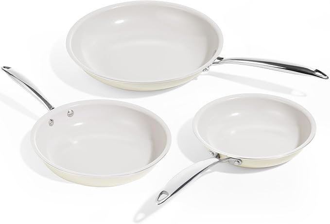 KITEXPERT Non Stick Frying Pans, Titanium Ceramic Skillet Set by KITEXPERTkitchenpartner