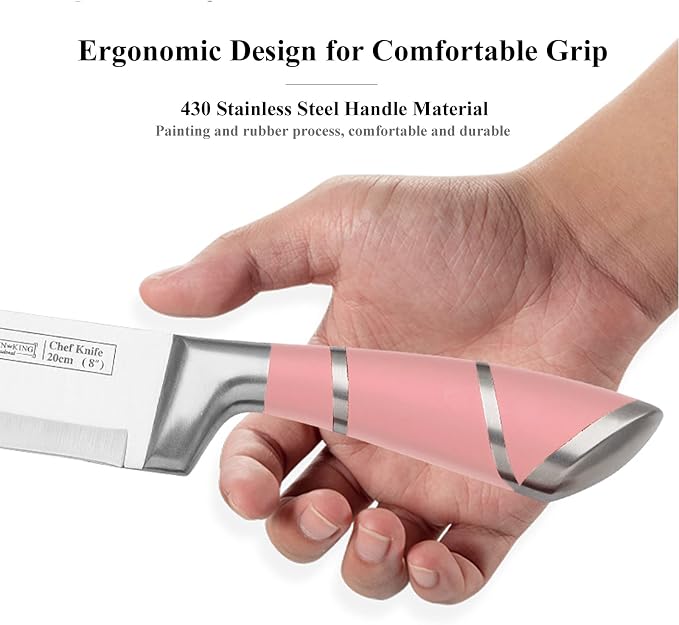 Pink Kitchen Knife Set, 9-Piece - Image 4