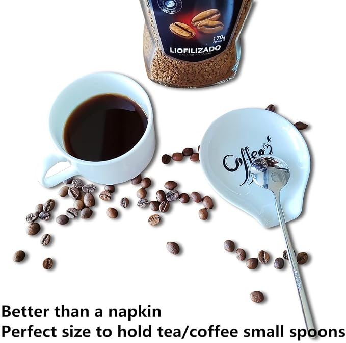 Coffee Spoon Rest, Small Ceramic Coffee Spoon Holder, Porcelain Spoon Holder - Image 3