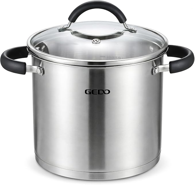 GEDO Food-Grade 304 Stainless Steel Stock Pot, Thickened Cooking Pot by GEDOGuardianofFamilyHealth
