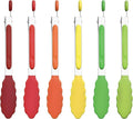 7-Inch Silicone Tongs Pack of 6, Small Stainless Steel Tongs by DAILYKISN