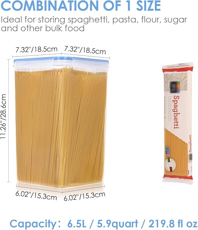 Vtopmart Extra Large Tall Airtight Food Storage Containers 4 Pieces 5.9qt / - Image 2