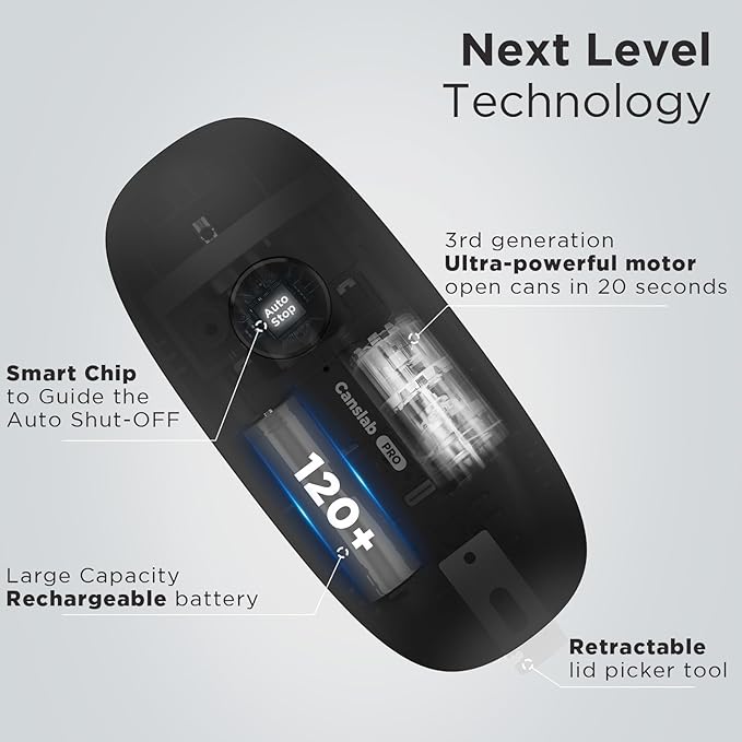Canslab Ultrablade PRO Auto Stop USB Rechargeable Can Opener - Image 4