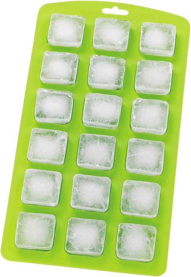 HIC Kitchen Silicone 18-Hole Ice Tray, Each Tray Makes 18 Square Cubes - Image 5