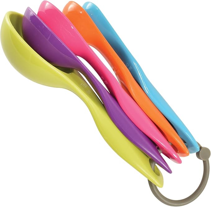 R&M International Colorful Measuring Spoons, 5-Piece Set - Image 2
