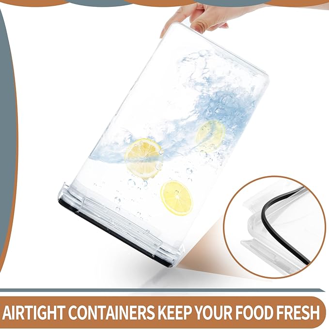 PRAKI Extra Large Tall Airtight Food Storage Containers 6.5L / 220oz, BPA Free - Image 4