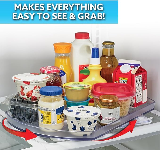 Ontel Smart Spin Rotating Refrigerator Organizer - Image 3