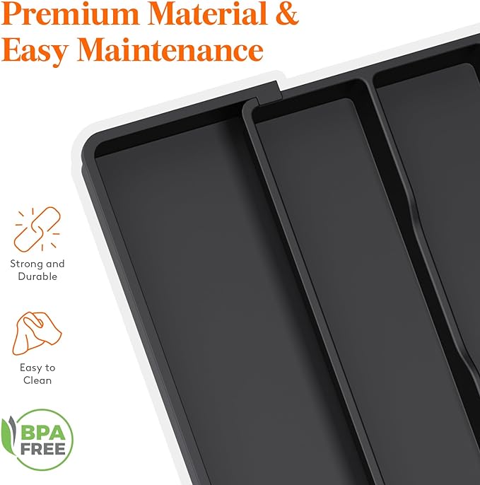 Lifewit Utensil Organizer for Kitchen Drawers, Expandable Cooking Utensil Tray - Image 5