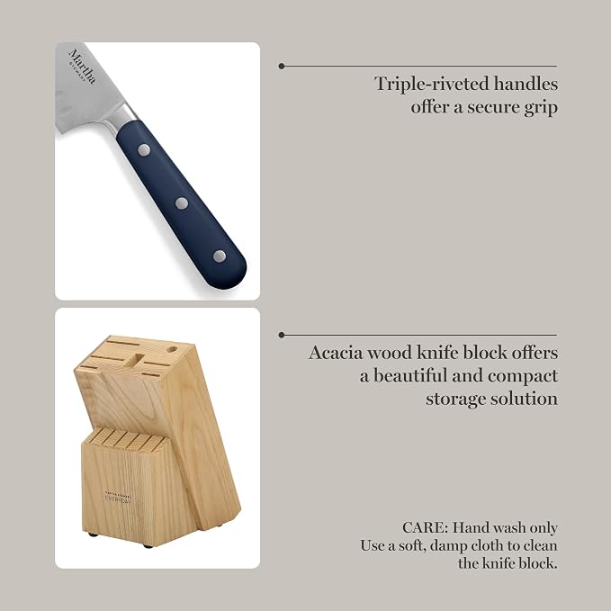 MARTHA STEWART Eastwalk 14 Piece High Carbon Staineless Steel Cutlery Set w/ABS - Image 5