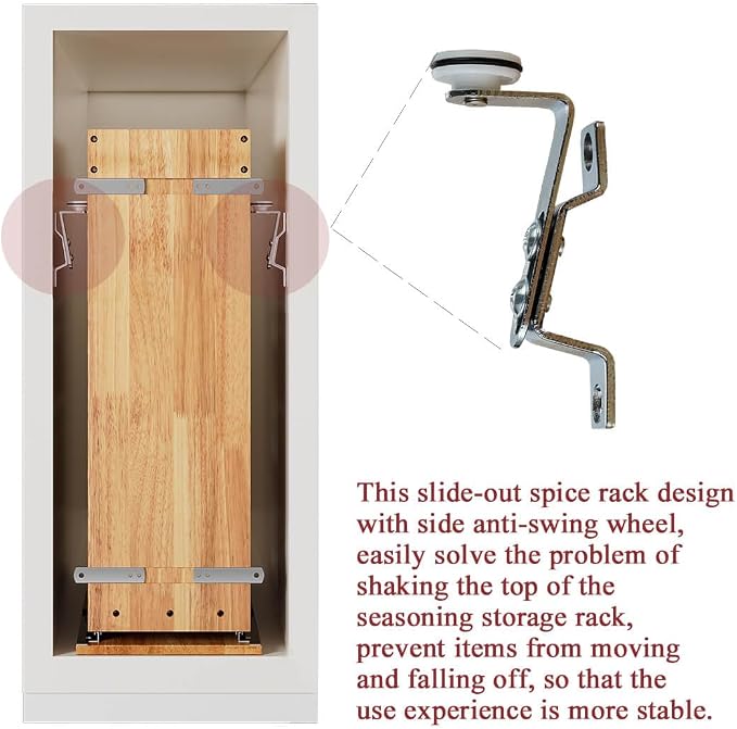 4 Tier Pull Out Spice Rack Holder Shelves, spice organization - Image 7