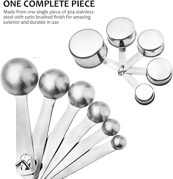 Accmor 11 Piece Stainless Steel Measuring Spoons Cups Set, Premium Stackable - Image 6