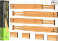 ANTOWIN Bamboo Drawer Dividers Organizers, Drawer Separators Splitter, 17-22 by ANTOWIN