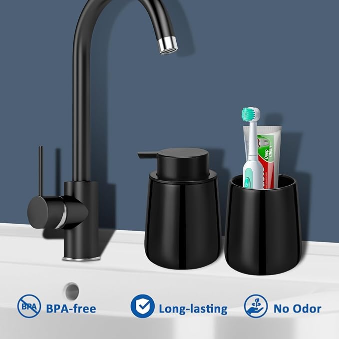 Soap Dispenser Ceramic with Easy-to-Press Pump Hand Lotion Liquid Dispenser - Image 4