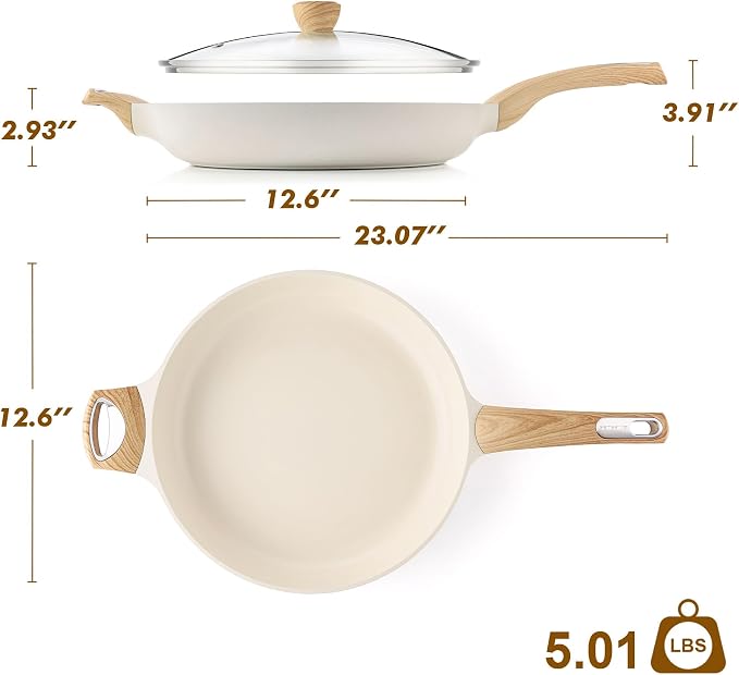 SENSARTE Ceramic Nonstick Frying Pan Skillet - Image 9