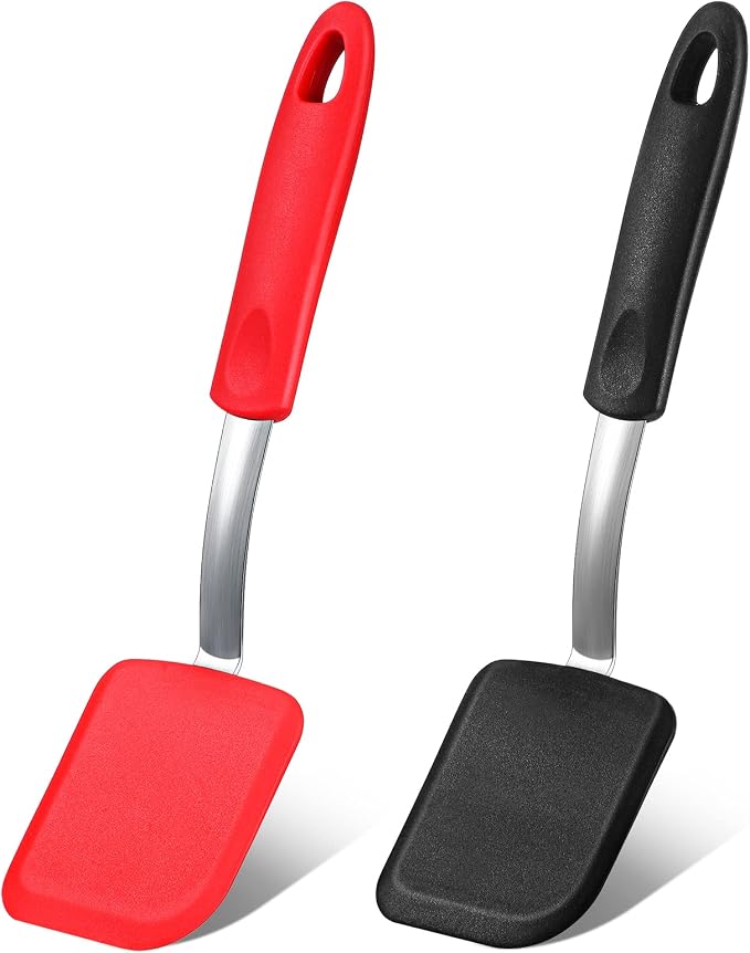 Silicone Cookie Spatula Turner 2 Pack Mini Brownie Spatula Flexible Kitchen by Yetene