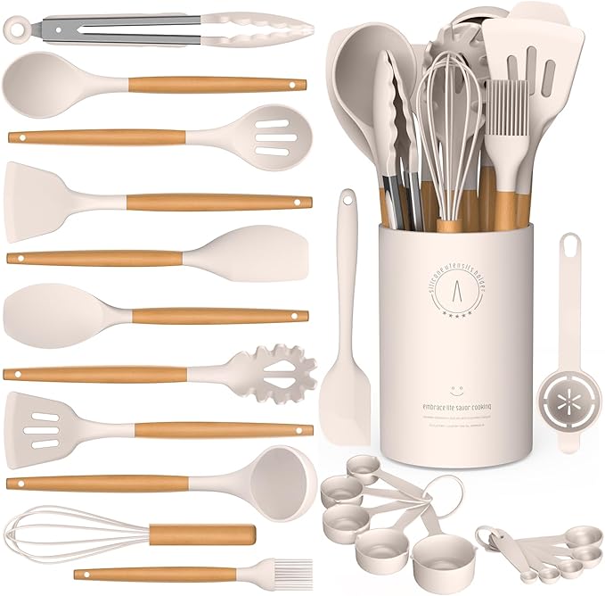 Silicone Cooking Utensils Set by AVGPD
