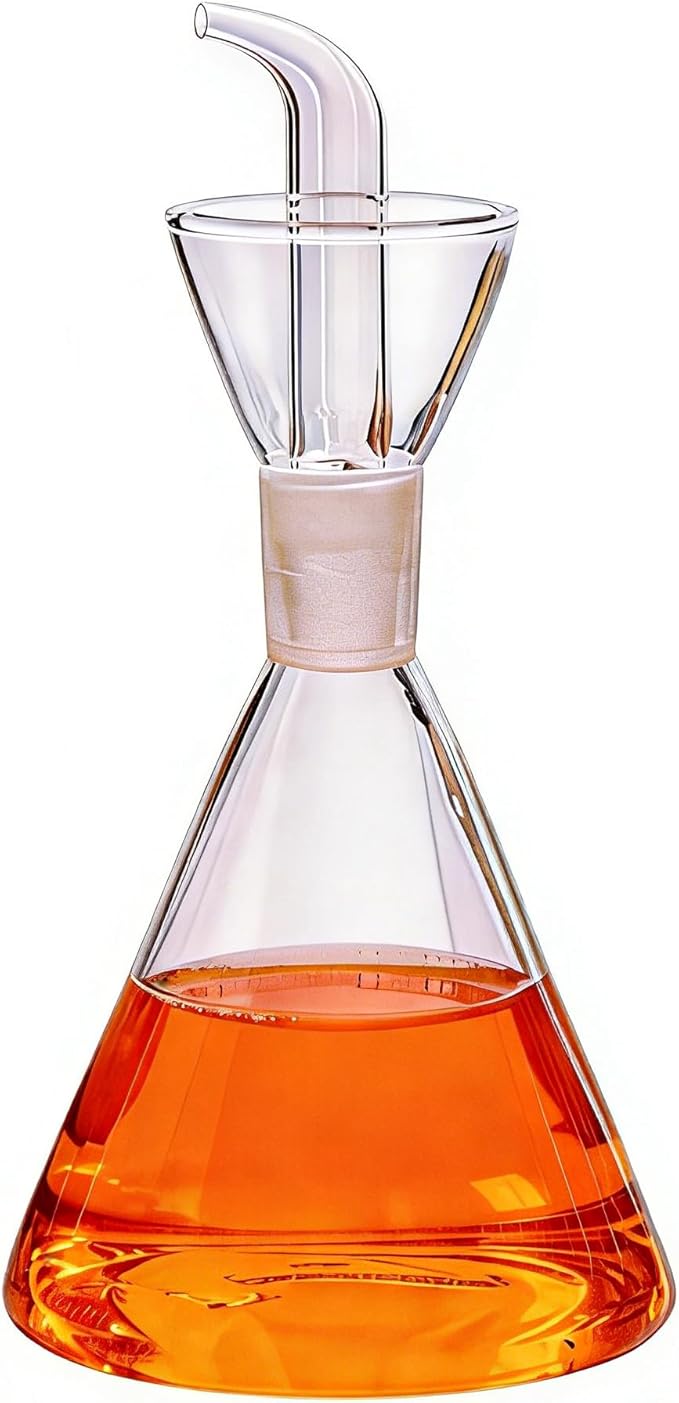 ELETON Conical Borosilicate Glass Olive Oil Dispenser – Non Drip Oil Bottle - Image 5