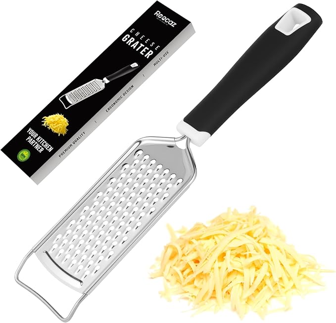 Handheld Cheese Grater & Cheese Shredder – Stainless Steel, Rust-Proof by Reecaz