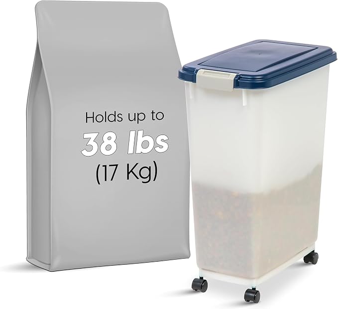 IRIS USA Airtight Dog Food Storage Container, Attachable Wheels, - Image 6