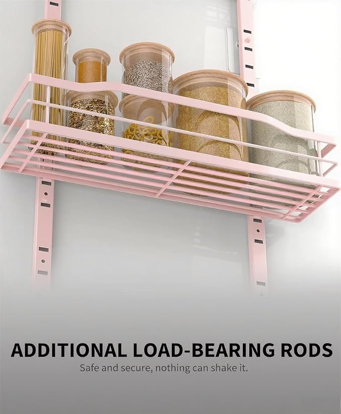 Moforoco Pink 9-Tier Over The Door Pantry Organizer, Pantry Organization and - Image 4