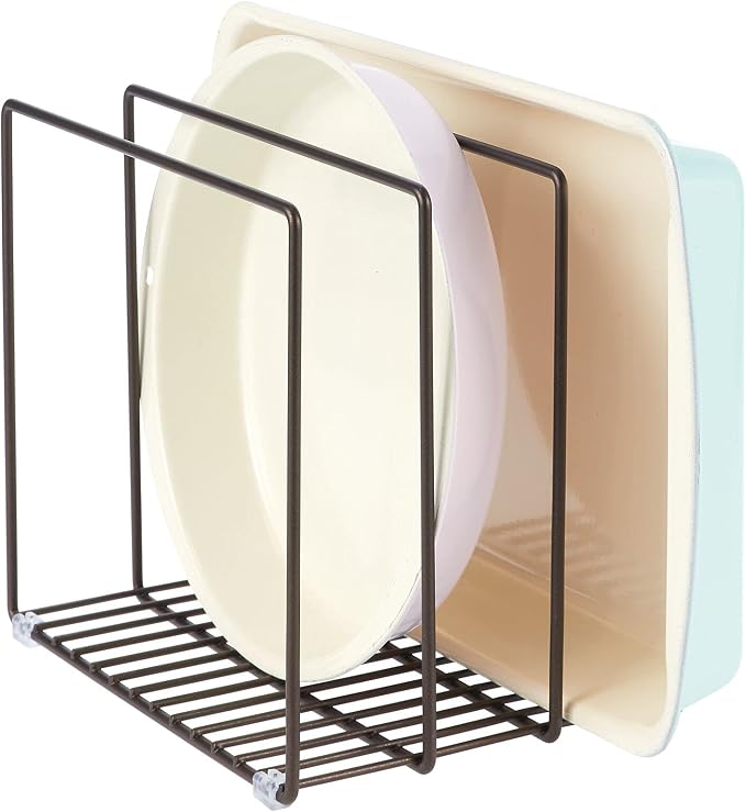 mDesign Steel Storage Tray Organizer Rack by mDesign