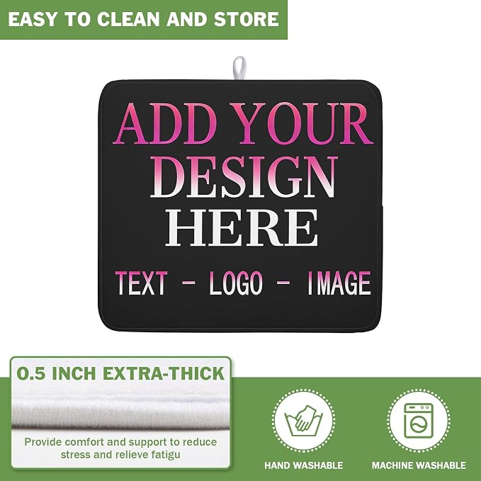 Custom Personalized Dish Drying Mat 16x18 Inch Customized Drying Mats - Image 5