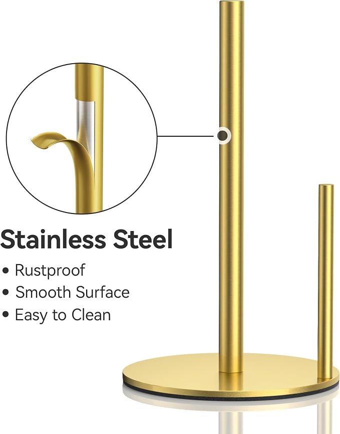 Paper Towel Holder Countertop, Stainless Steel, - Image 3