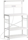 SUPERJARE Bakers Rack with Power Outlets, Microwave Stand, 31.5 X 16.5 Inch by SUPERJARE