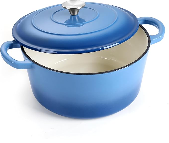 E-far 6 Quart Enameled Cast Iron Dutch Oven by E-far
