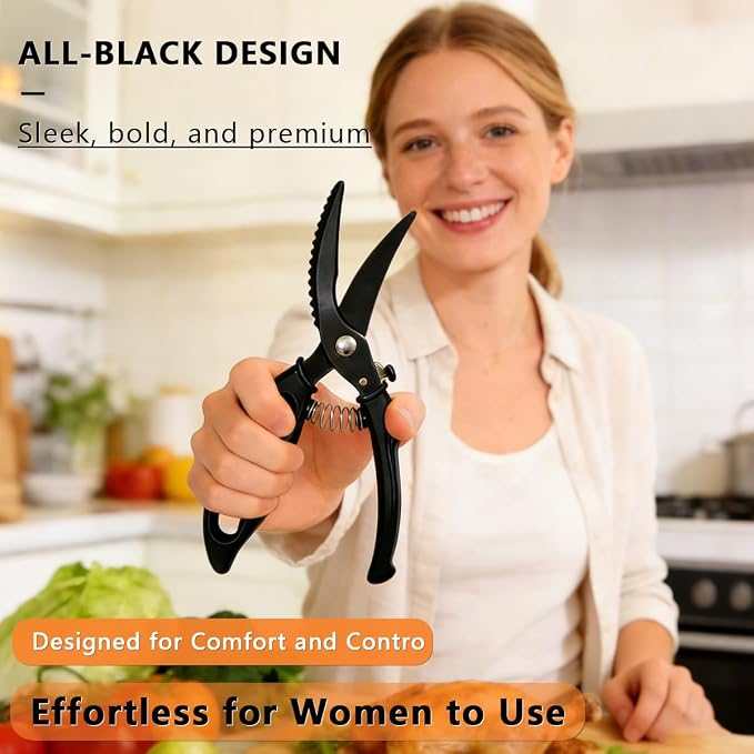 Kitchen Poultry Shears Heavy Duty, Stainless Steel Kitchen Meat Cutting Scissors - Image 5