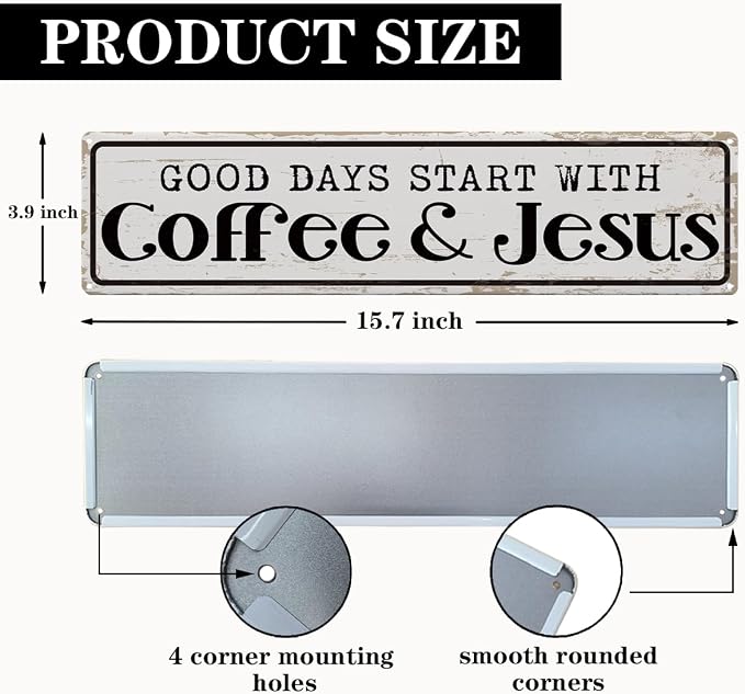 Coffee Signs for Coffees Station Decor, Good Days Start - Image 2
