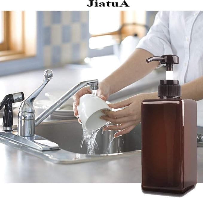 Pump Bottle, Refillable Plastic Empty Lotion Soap Dispenser Liquid Container - Image 7