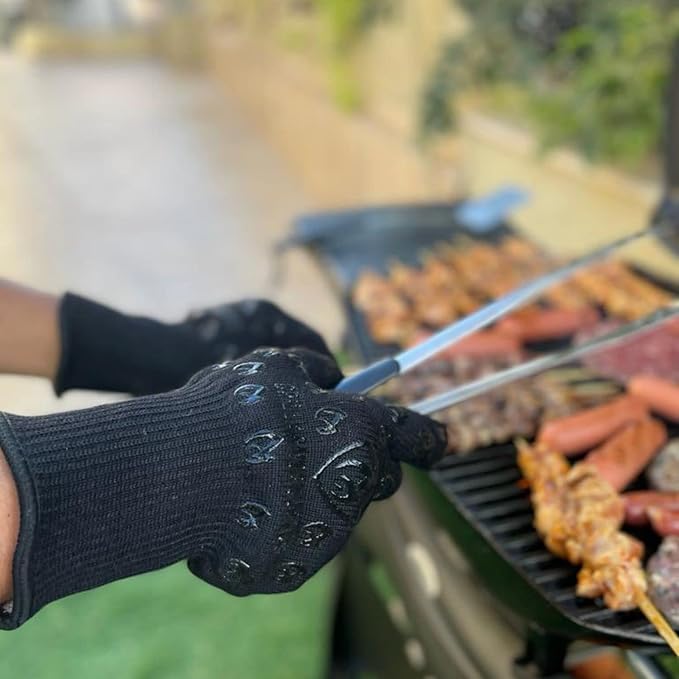 Grill Armor Oven Gloves with Fingers – Extra Long Cuff, 932°F Heat, Fire & Cut - Image 2