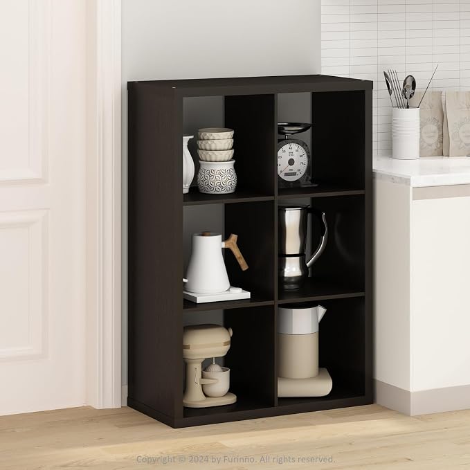 Furinno HERMITE Kitchen Island, 6-Cube Coffee Bar, Extra Thick Kitchen Storage - Image 2