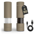 LARS NYSØM Electric Salt and Pepper Grinder Set I Automatic Salt and Pepper by LN