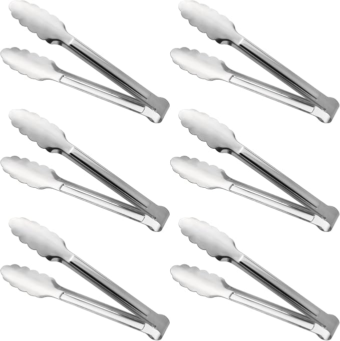 Stainless Steel Food Tongs by Unknown