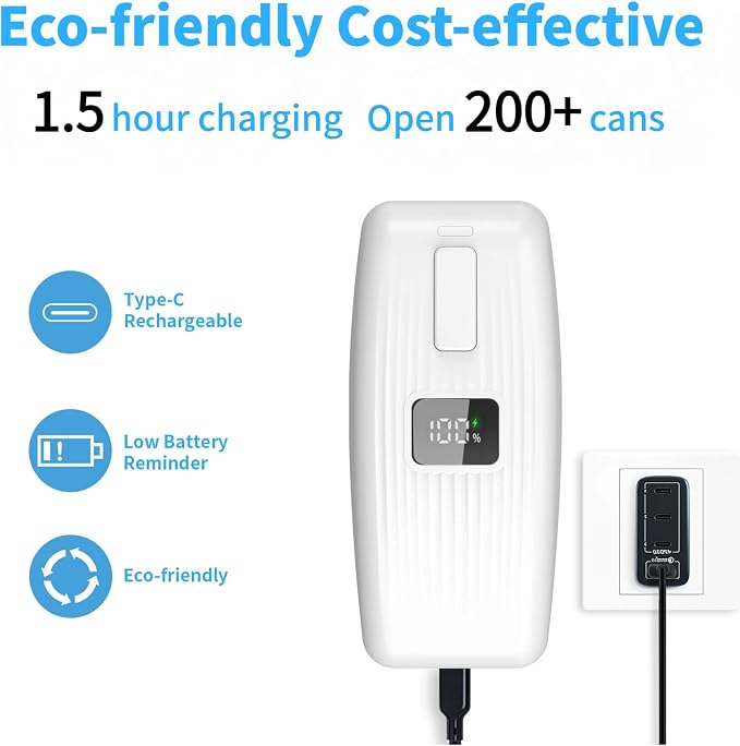 Electric Can Opener with LED Display, USB Rechargeable Electric Can Opener - Image 3
