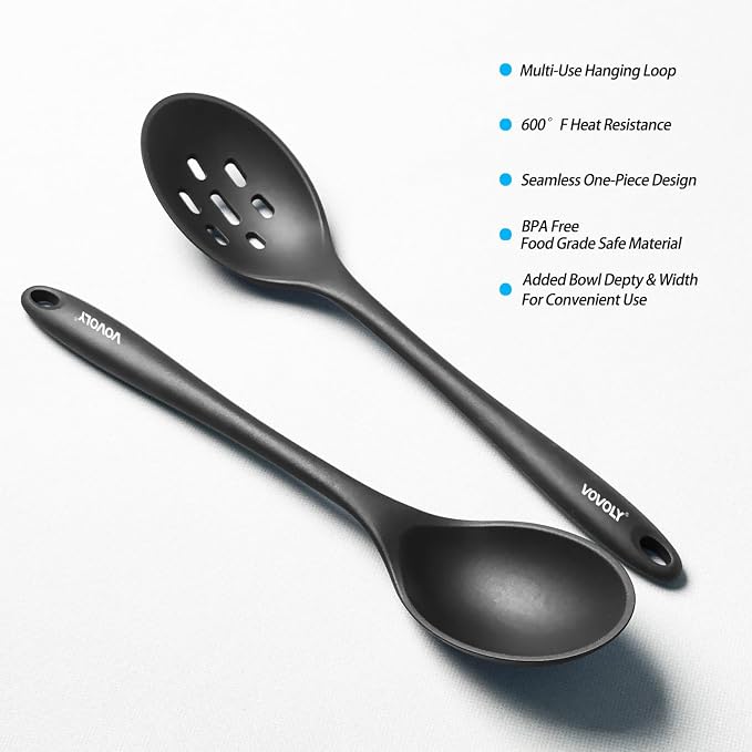 Silicone Slotted Spoons for Cooking - Image 3